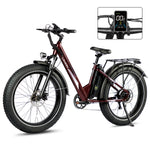 Bicicleta Elétrica Likebike Lander S com pneus largos, motor de 500W e bateria de 48V 13Ah