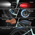 Bicicleta Elétrica Likebike MY2 Modelo Passante 26 Polegadas para Adultos, E-bike de Deslocamento Diário