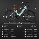 Bicicleta Elétrica Likebike MY2 Modelo Passante 26 Polegadas para Adultos, E-bike de Deslocamento Diário