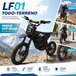 Moto Elétrica Likebike LF01 1000W 48V 23Ah - Off-Road